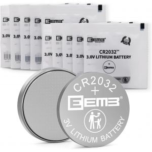 10 Pack CR2032 Batterie 3V Batterie au Lithium Bouton Pile 2032 Batterie ECR2032 DL2032 LM2032 Convient pour T&eacute;l&eacute;Commande, Montre, Calculatrice, Sonnette, Carte M&egrave;re D'ordinateur - Neuf