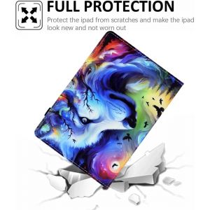Coque Pour Tablette Samsung Galaxy Tab S4 10.5 2018 Etui Tablette Sm-T830 T835 Pu Cuir Flip Support Portefeuille Protection Coque Pour Samsung Galaxy Tab S4 Housse Tablette,Le Loup Étoilé - Neuf