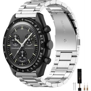 Kal-Tiggo Métal Bracelet Pour Omega Swatch Band, Bracelets De Montre,Bracelets De Montres En Bracelet Montre En Métal De Remplacement Pour Homme Femme Omega Swatch Accessories - Neuf