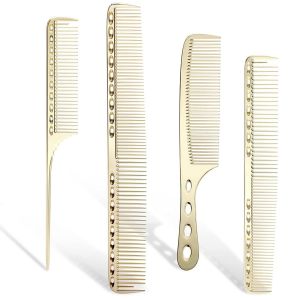 Professionnel En Aluminium Peigne De Barbier, 4 Types De Métal De Coupe De Cheveux Peignes, De Coiffure, Peigne, Y Compris Les Longs Cheveux De Peigne, Cheveux Courts Peigne, Un P - Neuf