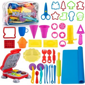 Dough Modeler Kit41 pi&egrave;ces accessoire p&acirc;te &agrave; modelermoulesformeciseauxrouleau &agrave; p&acirc;tisserietapis de p&acirc;te &agrave; modeler avec sac de rangementcadeau de dough pour filles gar&ccedil;ons - Neuf