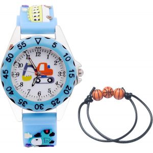 Jgd-Montre Pour Enfants Gar&ccedil;on Fille, 3atm &Eacute;tanche Montre Mouvement &Agrave; Quartz Montre Bracelet En Silicone Pour Filles Et Gar&ccedil;ons De 3 Ans &Agrave; 10 Ans - Neuf