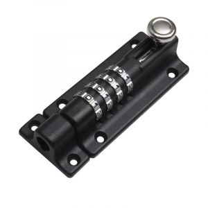 Cadenas &agrave; combinaison monobloc, r&eacute;sistant aux intemp&eacute;ries et anti-effraction, 122 mm, p&ecirc;ne &agrave; combinaison simple &agrave; 4 chiffres, pour garage ou cl&ocirc;ture, noir. - Neuf