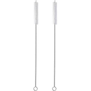 Lot De 2 Brosses De Nettoyage Pour Pailles En Acier Inoxydable, Robustes, Pour Nettoyer Le Verre, Le Silicone, Les Pailles En Métal, Les Becs De Théière, Les Mini-Bouteilles - Neuf