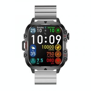 Montre Connect&eacute;e &Eacute;cran Couleur 1.96 Pouces &Eacute;tanche Bluetooth Appels Argent Yonis - Neuf