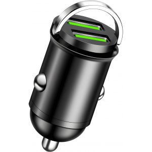Eryi-Chargeur Allume Cigare Usb, Mini Chargeur De Voiture Usb Rapide[Dual 100w/5a Port] Rapide Prise Allume Cigare, Pour 16/15/14/13/Xr/Max/X/8 Plus Pro Max, Galaxy, Xiaomi, Phone, Pad - Neuf