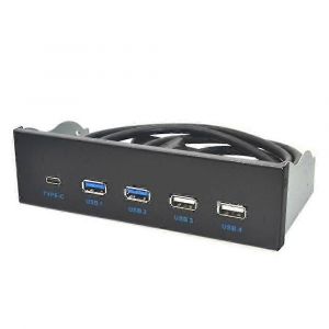 5,25 pouces Usb3.1 Gen2 Panneau avant Hub USB 2 ports Usb3.0 + 2 ports Usb2.0 + 1 port Type-C avec Type-e C - Neuf