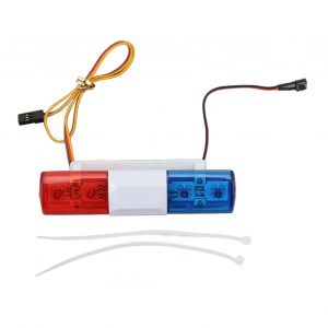 Lumiere d'alarme pour voiture telecommandee, mode multi-eclairage, simulation haute, LED bleu rouge detachable, pour modeles 1/8 et 1/10 RC - Neuf