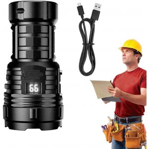 Torche - Lampe De Poche Led | Torche De Poche | Torche De T&ecirc;te De Camping Pour La Randonn&eacute;e &Agrave; Feu Super Lumineux Lampe De Poche Avec 17 Modes Super Lumineux Lampe De Poche Forte Torche &Eacute;tanche - Neuf