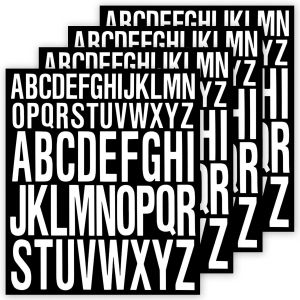 4 Feuilles Stickers Lettres,Stickers Alphabet,Autocollant Prenom,Lettres Adh&eacute;sives Autocollants,Lettres Autocollants Alphabet Imperm&eacute;able,Pour Scrapbooking,Bo&icirc;tes Aux Lettres,2.5cm+5cm(Blanc) - Neuf