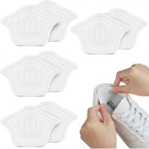 Talonnettes, 4 Paires D'auto-Adhésives Talonnettes, Talonnettes, Auto-Adhésif Et Antidérapante Talon Coussinets Pour Empêcher Les Frottements Et Les Ampoules (10 Mm, Blanc). - Neuf