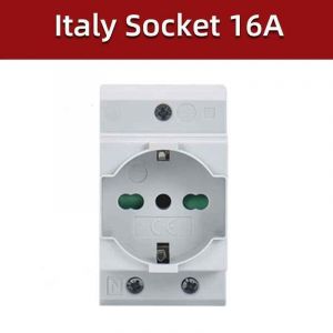 Connecteur adaptateur de prise de courant AC30,boîtier de distribution industriel,prise de rail DIN modulaire standard,Royaume-Uni,États-Unis,UE,Afrique du Sud,16A,250V -Italy Socket 16A - Neuf