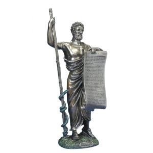 Statuette En Polyr&eacute;sine Hippocrate Aspect Bronze - Neuf
