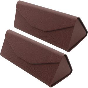 Étui Pliable À Lunettes De Soleil - [Pack: 2 Unités] Boîte Rigide [Triangulaire] Avec [Fermeture Magnétique] Et Doublure Intérieur Protection Vue Lecture Design Femme Homme Enfant Voiture Mode - Neuf
