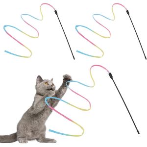 Recharge De Rechange Pour Chat, 12 Pcs Furry Tail Worm Avec Bell Interactive Cat Chaser Toys, Kittens Wand Recharges Pi&egrave;ces Jointes - Neuf