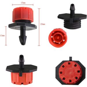 200 Pcs Buse De Goutteur D'Irrigation Réglable, Arroseurs d'Irrigation Goutte à Goutte à Débit Réglable à 360 Degrés, Convient Aux Tubes De 4 mm ID, Émetteur De Goutte à Goutte (4 Couleurs) - Neuf