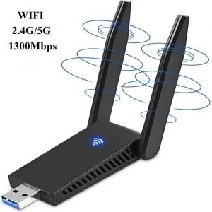 Cl&eacute; USB WiFi - Leytn&reg; - 1300Mbps - Antenne 5dBi - USB 3.0 - Compatible Windows/Mac/Linux - Neuf