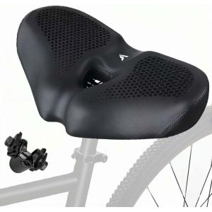 Subzonal-Selle De V&eacute;lo Surdimensionn&eacute;e Pour Homme Et Femme, Universelle Pour Vtt, V&eacute;los De Ville, V&eacute;los &Eacute;lectriques Et V&eacute;los D'appartement, Confortable, Extra Large, Respirante Et Ergonomique (Noire) - Neuf