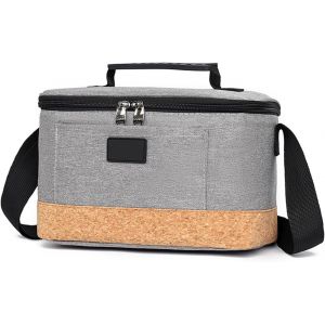 Sac Isotherme Repas 7l, Lunch Box R&eacute;utilisable Sac &Agrave; Lunch &Eacute;tanche Sac &Agrave; Lunch Isol&eacute; Avec Bandouli&egrave;re Ajustable Pour Travail, &Eacute;cole, Pique-Niques (7l,A-Gris) - Neuf