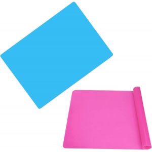 Tianyi-Lot De 2 Sets De Table En Silicone,Sets De Table Antid&eacute;rapants R&eacute;sistants &Agrave; La Chaleur,Tapis De Table Lavables Pour Restaurant,Cuisine,H&ocirc;tel,40x30cm - Neuf