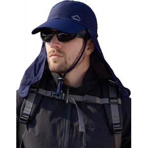 Casquette De Protection Anti-Uv Upf 50+ À Rabat Casquette Protection Soleil Amovible Homme Femme Randonnée Camping - Neuf