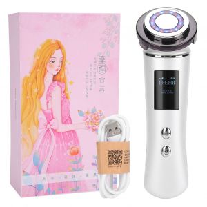 Appareil De Nettoyage Du Visage A Lumiere Rouge, Appareil De Massage A Ions Positifs Et Negatifs, Blanc - Neuf