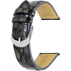 Kal-Haute Qualité 18mm 20mm 22mm Authentique Fissure Bracelet En Cuir De Veau Bracelet En Cuir Rétro Bracelet En Cuir Bleu Noir Brun Rouge Vert Pour Hommes Et Femmes - Neuf