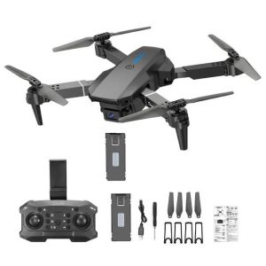 Pour Mini Drone Avec 2 Caméras Vidéo Pour Quadcopter, Longue Durée De Vie De La Batterie, 4k Hd, Jouets Volants, Connexion Wifi, Application Mobile, Pliable, Chargement Usb, Rotation 360°, 2 Batteries Et 1 Compartiment, Noir. - Neuf