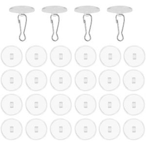 30 Pi&egrave;ces Crochet de Plafond Adh&eacute;sif,Crochets de Montage au Plafond Sans Per&ccedil;age pour Chambre &agrave; Coucher,Salle de Bain,Crochets de D&eacute;coration de Plafond Avec 30 Clips de m&acirc;t de Drapeau - Neuf