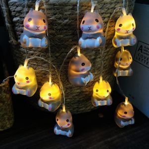 Lbgwp60-10 Led Pour Hamster - 1,65 M De Long - Blanc Chaud - Fonctionne Avec Piles - Décoration De Chambre À Coucher Et Chambre D'enfant (Hamster Gris) - Neuf