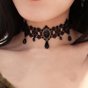 Kal-Collier Ras Du Cou En Dentelle Noire Collier En Dentelle Perle Tassel Collier En Dentelle Gothique Collier En Dentelle Vintage Collier Court En Dentelle Bijoux Pour Femmes Et Filles Cocktail - Neuf