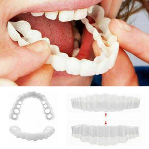 Ensemble De 2 Prothèses Dentaires Smile Braces À Clipser Pour Fausses Dents Supérieures, Facettes Dentaires Et Protège-Dents - Neuf