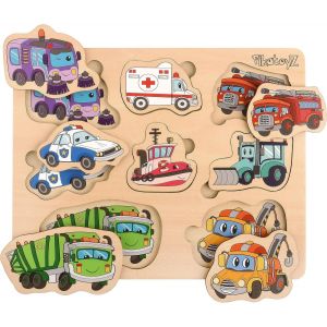 MDY-PikatoyZ® Jouet Enfant 1, 2 et 3 Ans u2013 Jeu Éducatif Idéal pour Cadeau de Noël ou Anniversaire u2013 Puzzle en Bois pour Bébé Garçon ou Fille u2013 Jeux Montessori avec Puzzles Animaux de l - Neuf