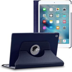 Coque pour iPad 2018 9.7 2017, Air 1 2013 Apple, Etui Rotatif 360, Housse Protection PU Cuir, Bleu Fonc&iquest;&iquest; - Neuf