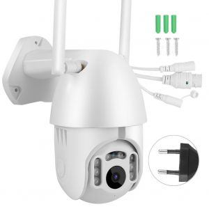 Camera de securite dome exterieure etanche 720p, WiFi IP CCTV TUYA PTZ, compatible ONVIF 100-240 V (UE) - Neuf