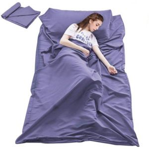 Doublure De Sac De Couchage Compacte Et Respirante - Drap De Voyage Polyvalent Pour Le Camping Et Les H&ocirc;tels, L&eacute;ger Et Durable, Parfait Pour Les Aventuriers ! - Neuf