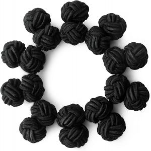 5 Paires Bouton De Manchette Noeuds De Soie Pour Homme/Femme Chemise/Robes Avec Boîte - Neuf