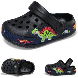 Kalanka-Sabots Mules Enfant Pantoufles Été Respirant Chaussures De Jardin Fille Garçon Dinosaure Sandales De Plage Maison Antidérapant Chaussons - Neuf