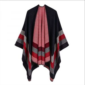 Femmes Poncho Châle Écharpe Cap Épaissi Élégante Dans Des Tons Chauds D'hiver De Grande Taille Chaud Écharpe Ouverture Imitation Cachemire Doux Châle - Neuf