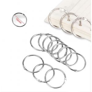 120pcs Anneaux De Livre 15mm, Anneaux De Reliure M&iquest;&iquest;Talliques, Bagues De Livre, Anneaux De Classeur Porte-Cl&iquest;&iquest;S, Anneaux Articul&iquest;&iquest;S Argent, Classeur &iquest;&iquest; Anneaux Relier Pour Scrapbook Album Artisanat - Neuf