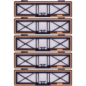 Lot De 5 Filtres Hepa H13 De Rechange Orange Compatibles Avec Neato D10, D9, D8, D7, D6, D5, D4, D3, Aspirateurs Robotiques.[SSE7114509] - Neuf