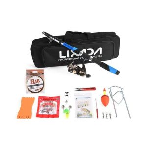 Canne À Pêche Télescopique Lixada 2,1 M En Fibre De Verre Et Ensemble Complet De Matériel ¿ Équipement De Pêche Portable Pour Les Aventures En Mer - Neuf