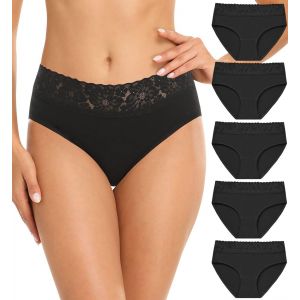 Culotte Femme Coton Confort Slips Respirant Hipster Sous-Vêtements Lot De 5 - Neuf