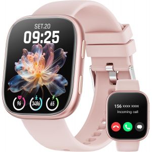 Montre Intelligente Femmes Hommes, Smartwatch 1,83"" Hd Avec Surveillance Du Rythme Cardiaque/Spo2/Sommeil, Montre De Fitness Avec Appel Bluetooth, 120+ Modes De Sport, &Eacute;tanche Pour Android Ios&iquest;Rose&iquest; - Neuf