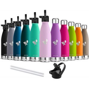 Bouteille D'eau En Acier Inoxydable Isol&eacute; &Agrave; Double Mur - 350ml/500ml/750ml - Gourde Isotherme &Eacute;tanche Sans Bpa, Gourde Inox Bouche Standard, Gourde Enfant Pour Sport, Gym, Voyage - Neuf