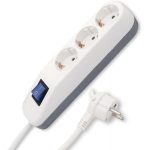 Bloc multiprise Ice - Multiprise 3 prises - 3680 W - 5 m - Blanc - Neuf