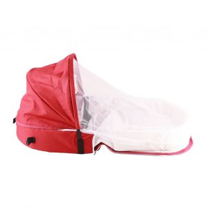 Lit Bebe Pliable Pour Nouveau-Ne Avec Matelas Moustiquaire Et Berceau De Voyage Pour Bebe, Rouge - Neuf