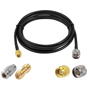 N vers SMA Jumper N Mâle vers SMA Mâle Câble Coaxial à Faible Perte RG58 10FT/3M + 2PCS Adaptateur Kit pour 3G 4G 5G LTE Antenne Ham Radio GPS WiFi - Neuf
