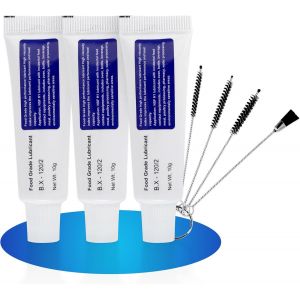 Jgd-Graisse Silicone Pour Machines &Agrave; Caf&eacute; Automatiques, Graisse Silicone Alimentaire Avec 4 Brosses De Nettoyage, Graisse Lubrifiante Pour Machines &Agrave; Caf&eacute;, Y Compris Les Robinets, Les Joints, Les - Neuf