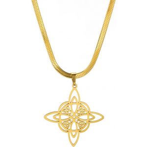 Kal-Collier De N?ud De Sorcière Pour Les Femmes Pendentif N?ud Celtique Irlandais Triquetra Trinité N?ud Triangulaire Bijoux Viking Cadeau Païen Chaîne Claviculaire Filles - Neuf